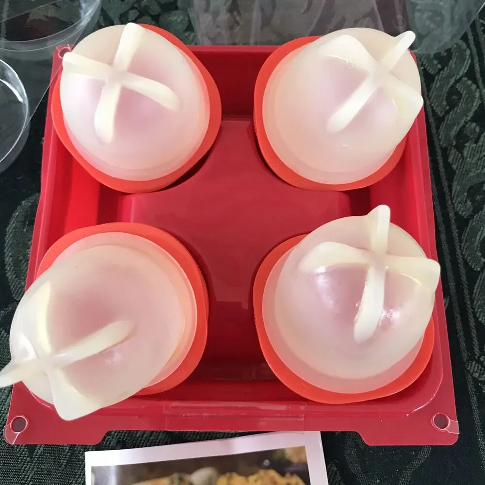 Kitchen Gadget Cooker 4PCS Food grade Silicone Egg Boiler Hard‎ Boiled Egglettes